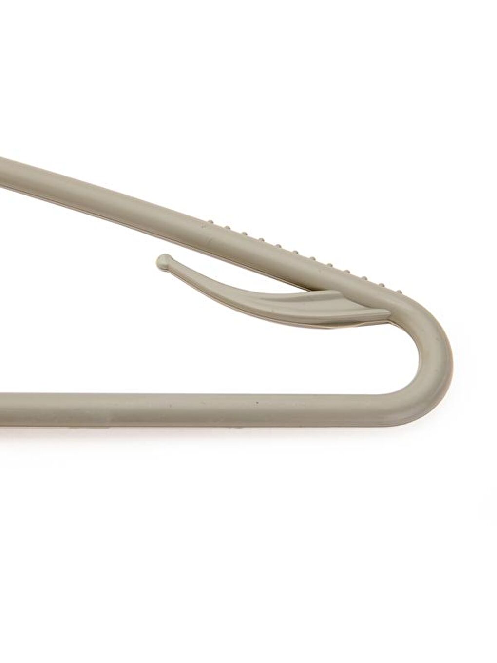 6'lı Plastik Elbise Askısı - Gri - 38 cm-1