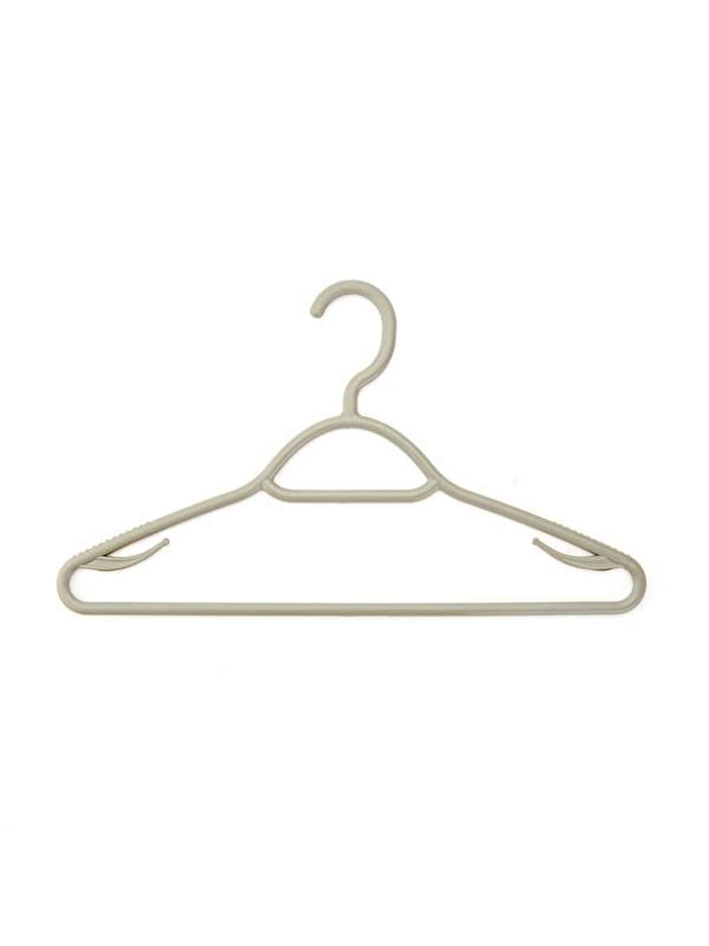 6'lı Plastik Elbise Askısı - Gri - 38 cm-2