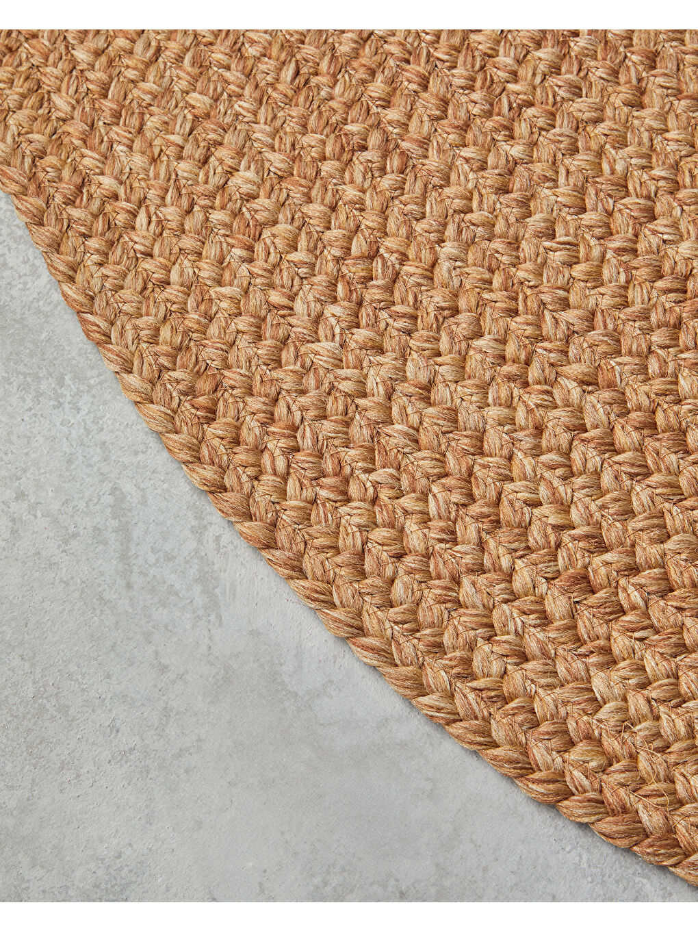 Bej Juliet Yuvarlak Dekoratif Jüt Kilim 120 cm Natural-2