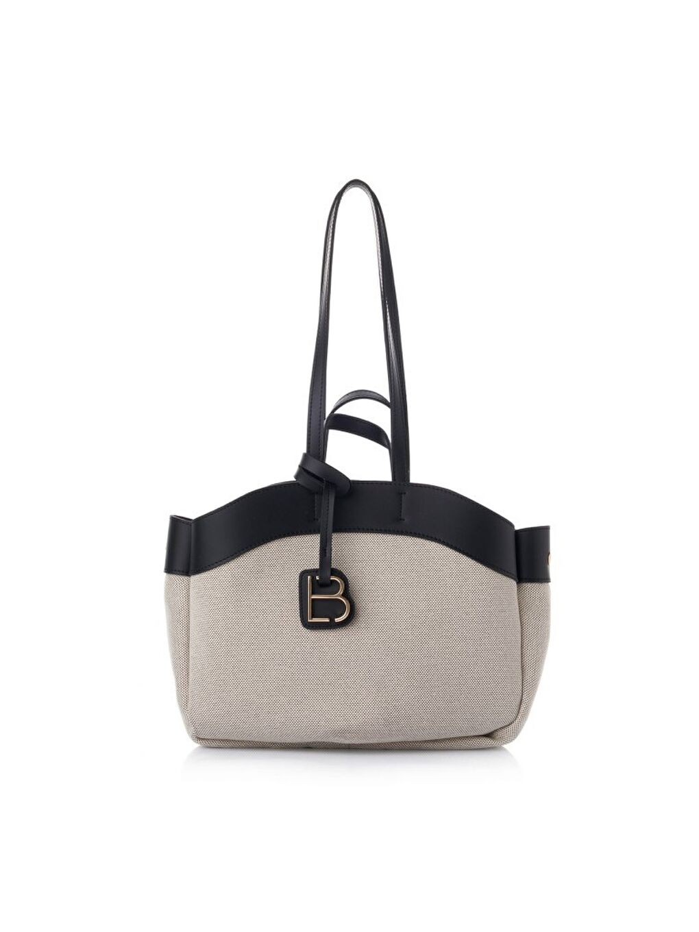 Siyah Isla Mini Kanvas Kadın Omuz Çantası