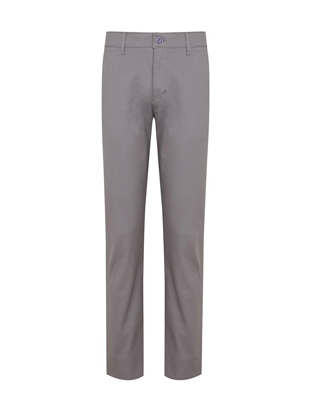 Gri Regular Fit Desenli Yüksek Bel Kanvas Erkek Pantolon