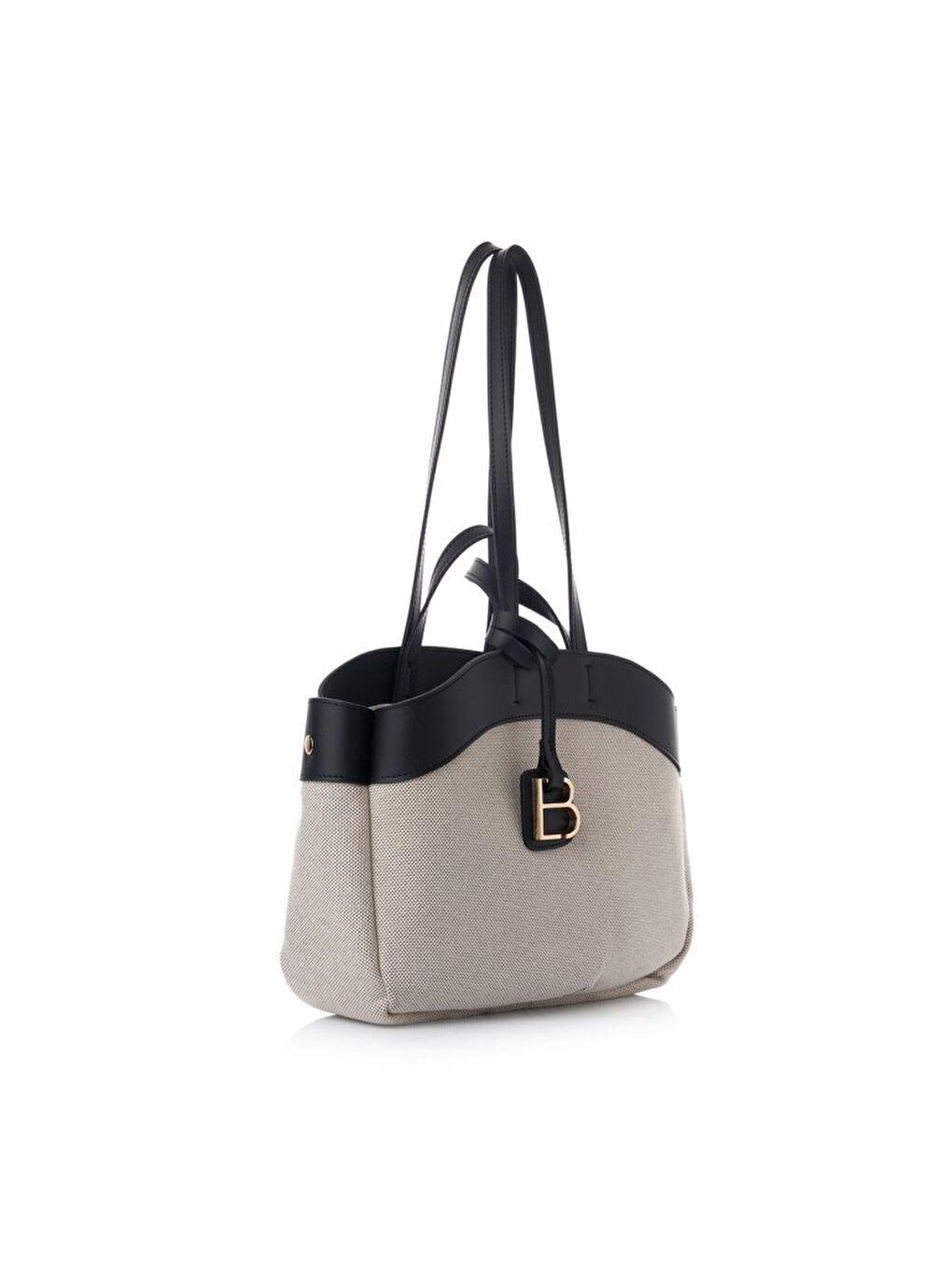 Siyah Isla Mini Kanvas Kadın Omuz Çantası-1