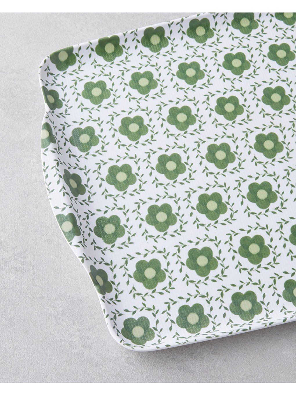 Verdura Melamin Kaydırmaz Tepsi 25x38 cm Yeşil-2