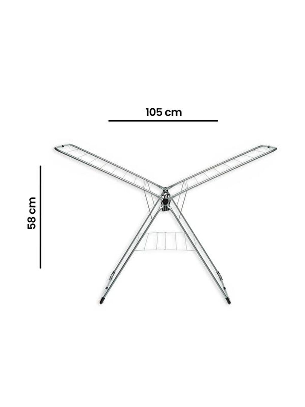Gri Uzay Sepetli Çamaşır Kurutma Askısı-4