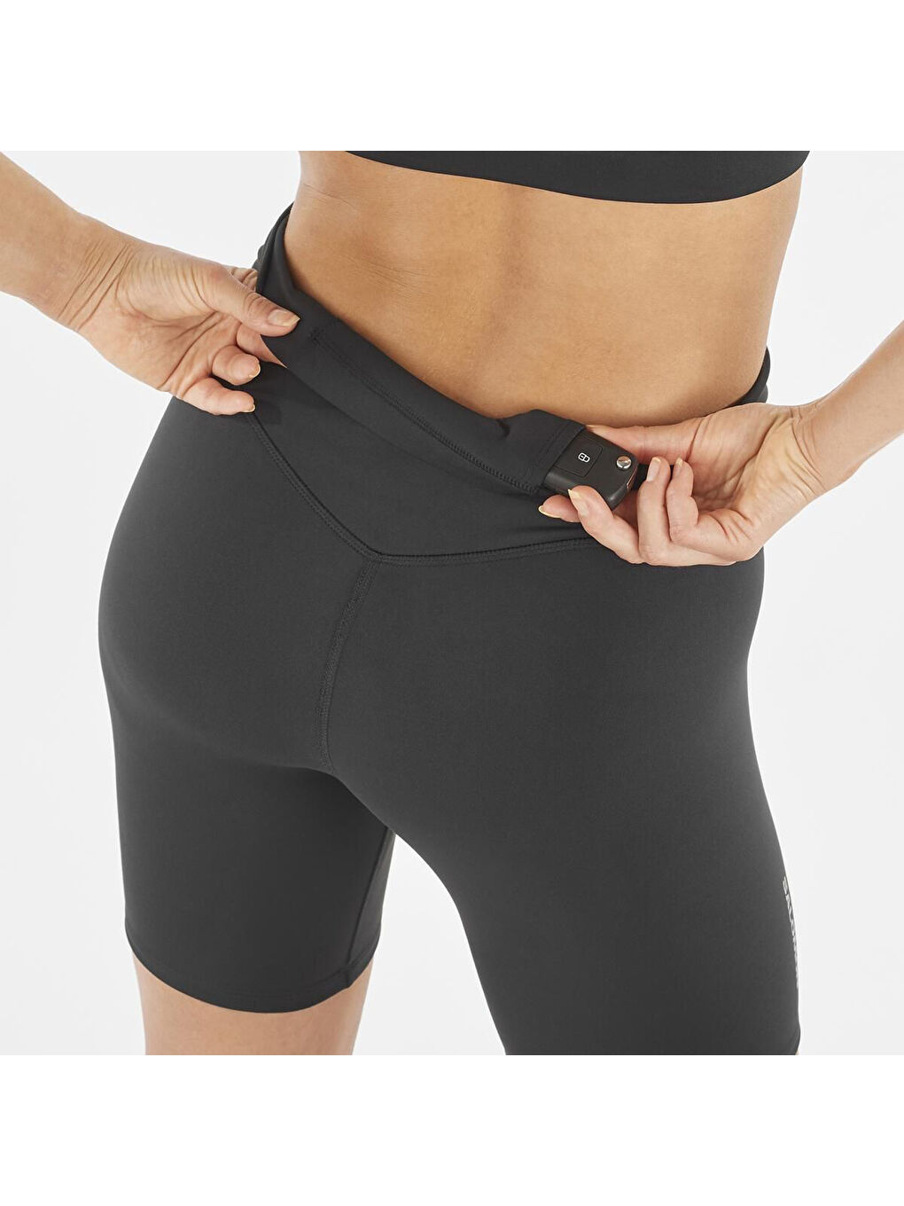 Cross Multi Short Tight Kadın Siyah Koşu Şortu-3