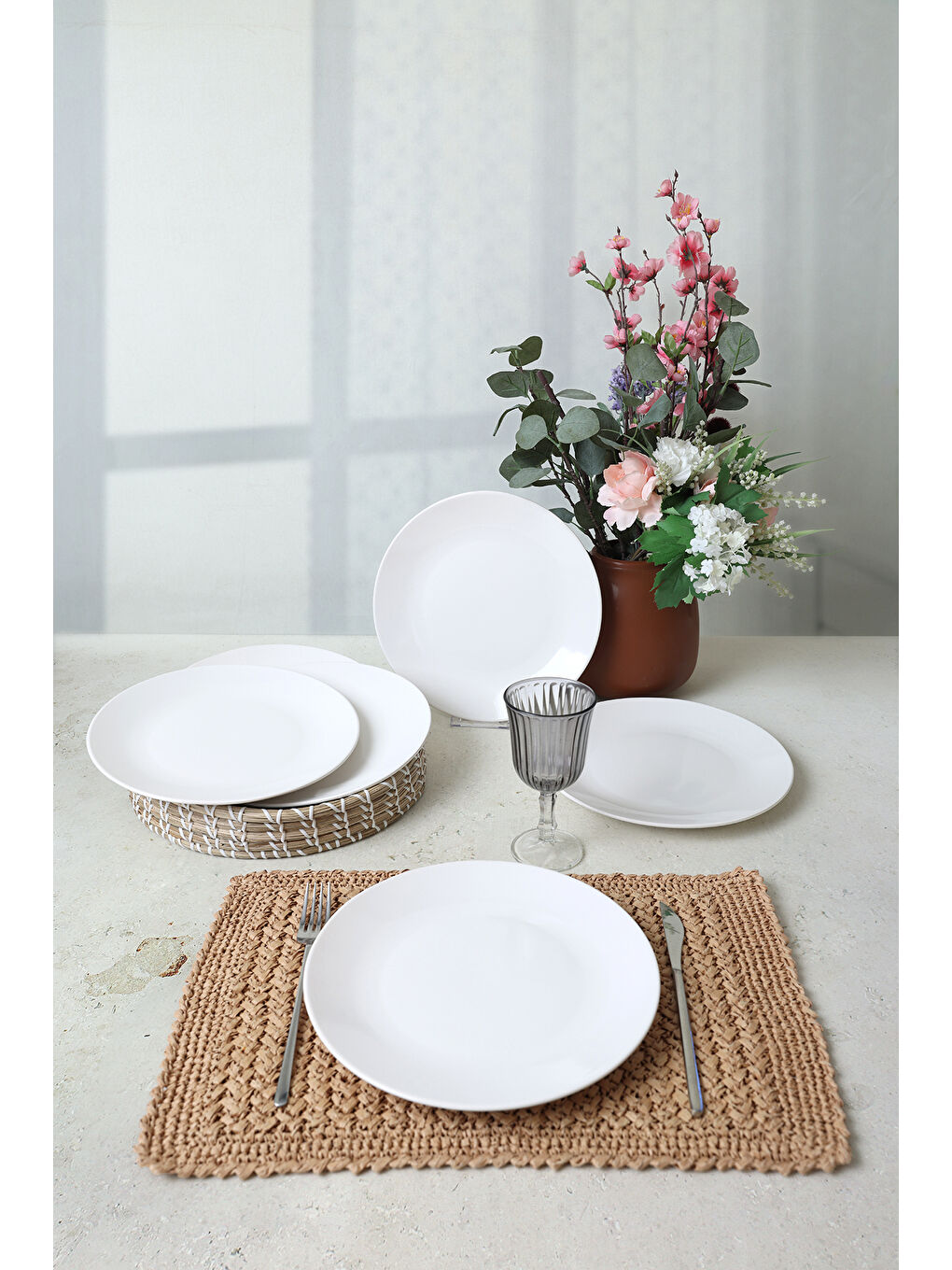 Beyaz Ege Servis Tabağı 26 Cm 6 Adet-1