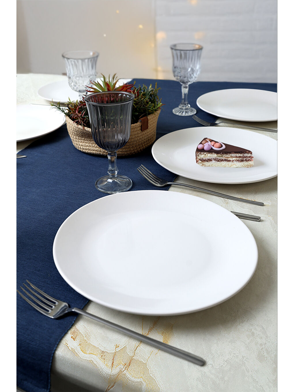 Beyaz Ege Servis Tabağı 26 Cm 6 Adet-3