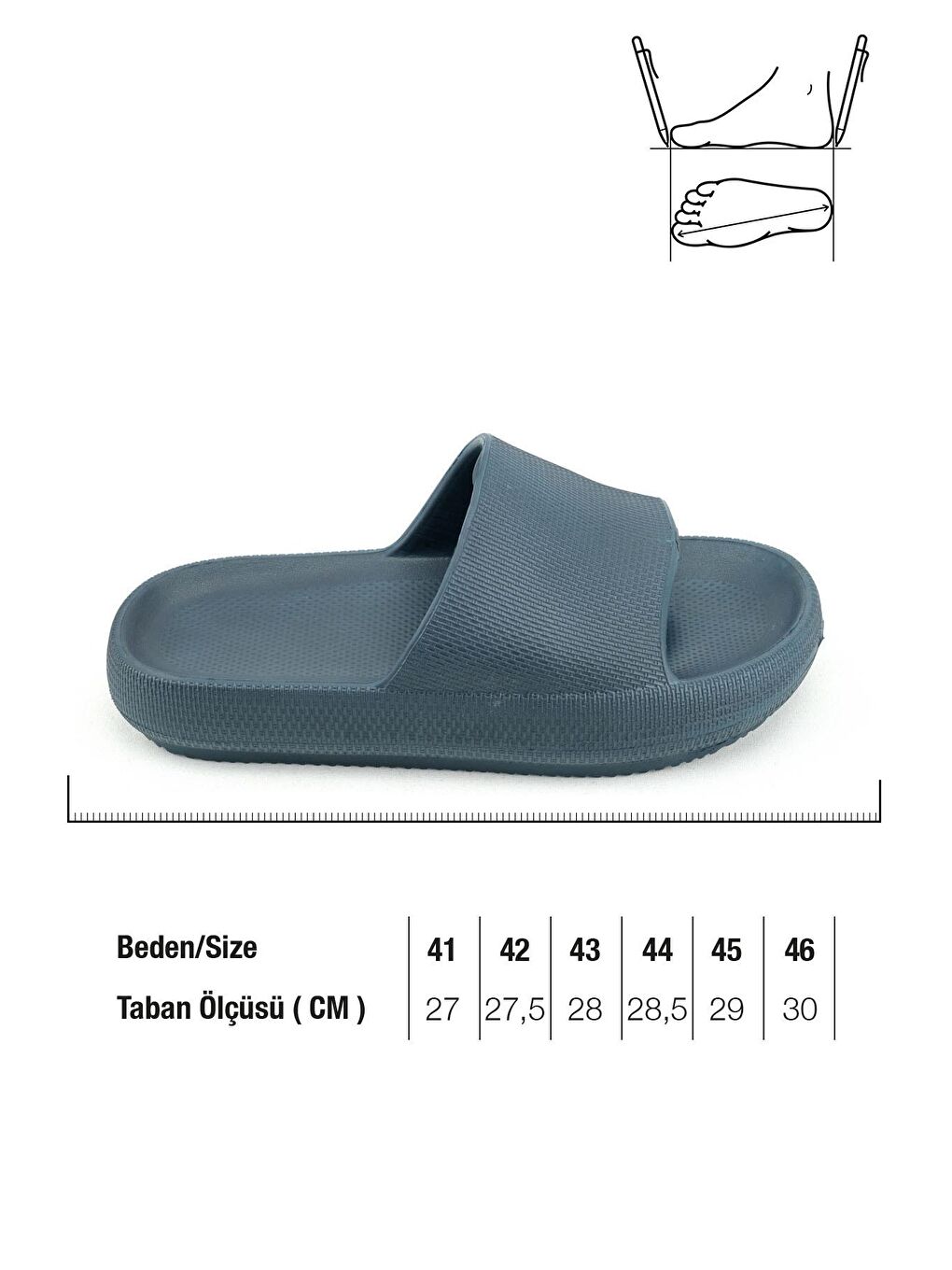 Lacivert Yazlık Erkek Eva Banyo Bahçe Islak Zemine Uygun Terlik-1