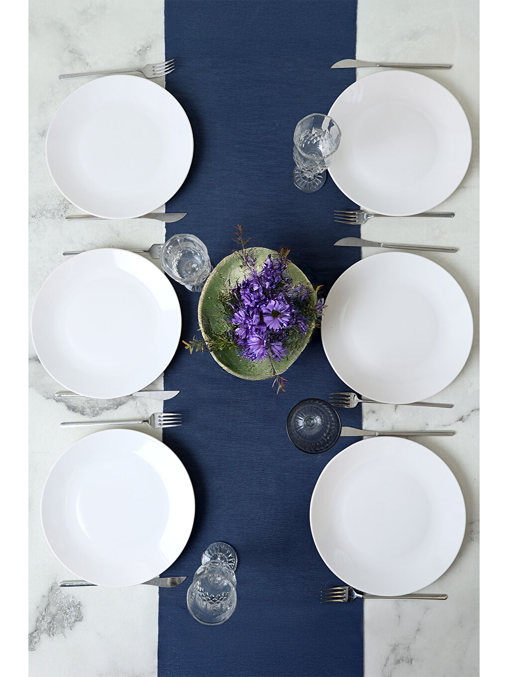 Beyaz Ege Servis Tabağı 26 Cm 6 Adet-4