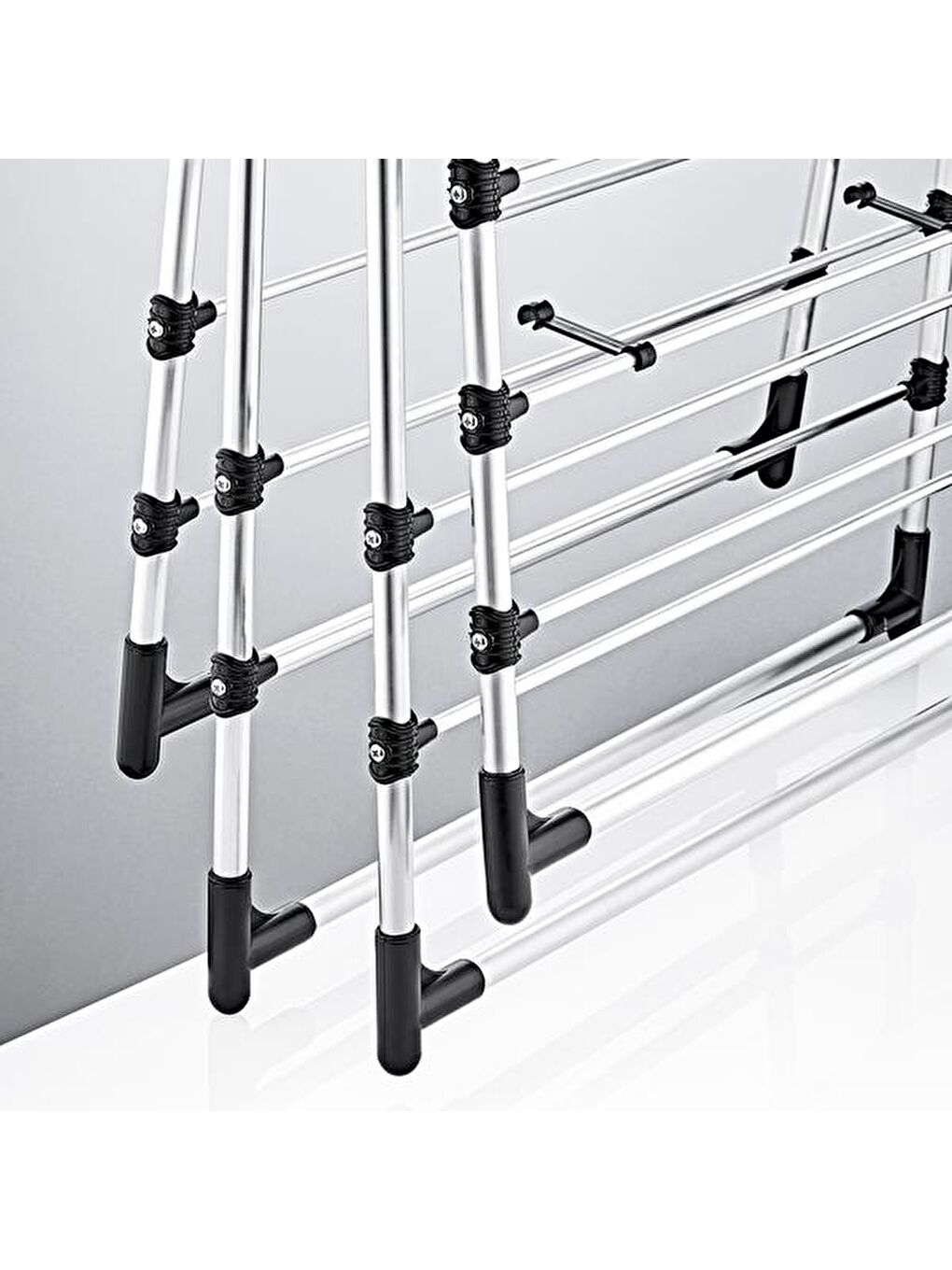 Gri Lüks Paslanmaz Çamaşır Kurutma Askısı-2