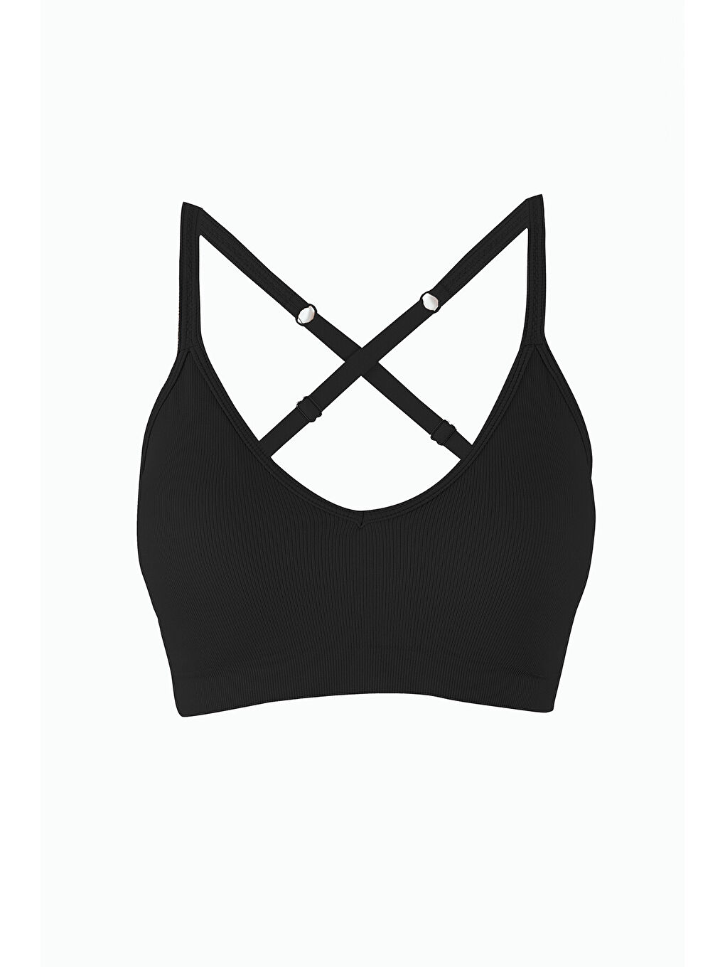 Siyah Light İnvisible V Kesim Dikişsiz Sütyen