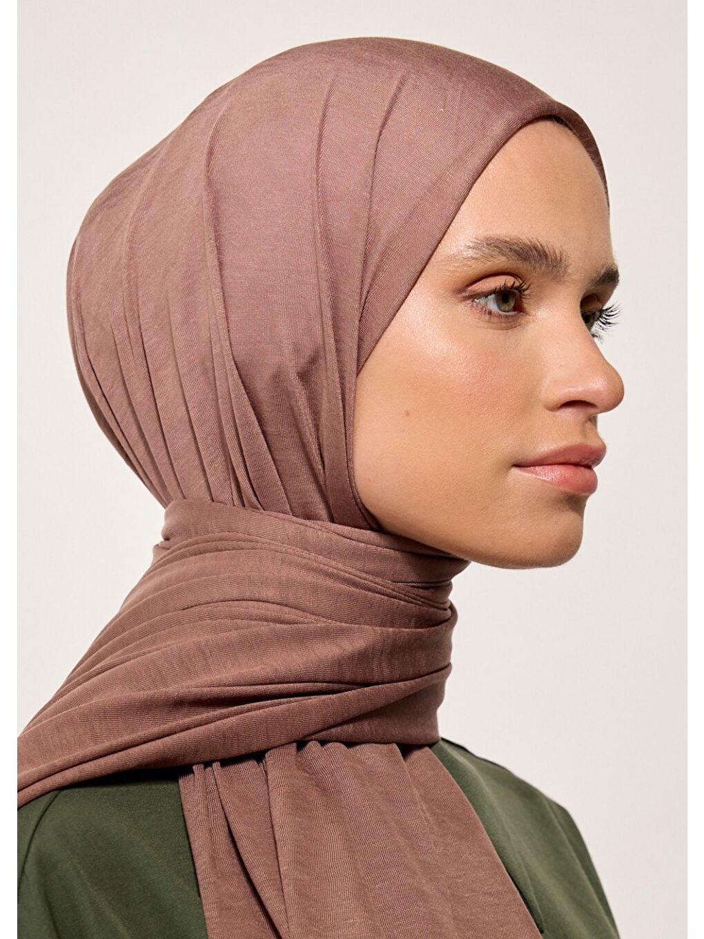 Kahverengi Tesettür Şal - Kahve Viskon-3
