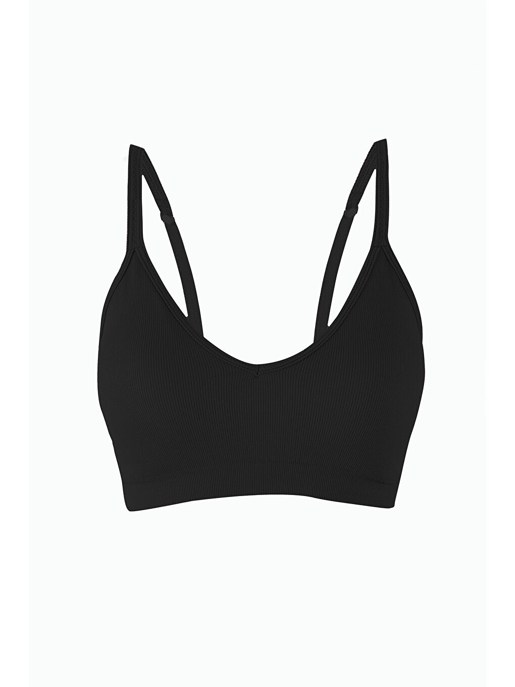 Siyah Light İnvisible V Kesim Dikişsiz Sütyen-1