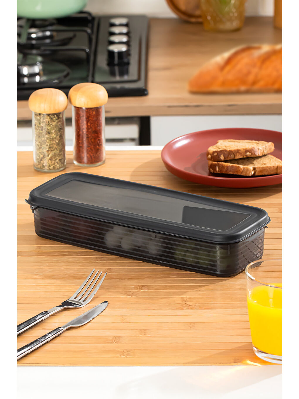 Gri 4369 FreshLock Vakumlu Kahvaltılık Çok Amaçlı Saklama Kabı Kahvaltı Seti-3