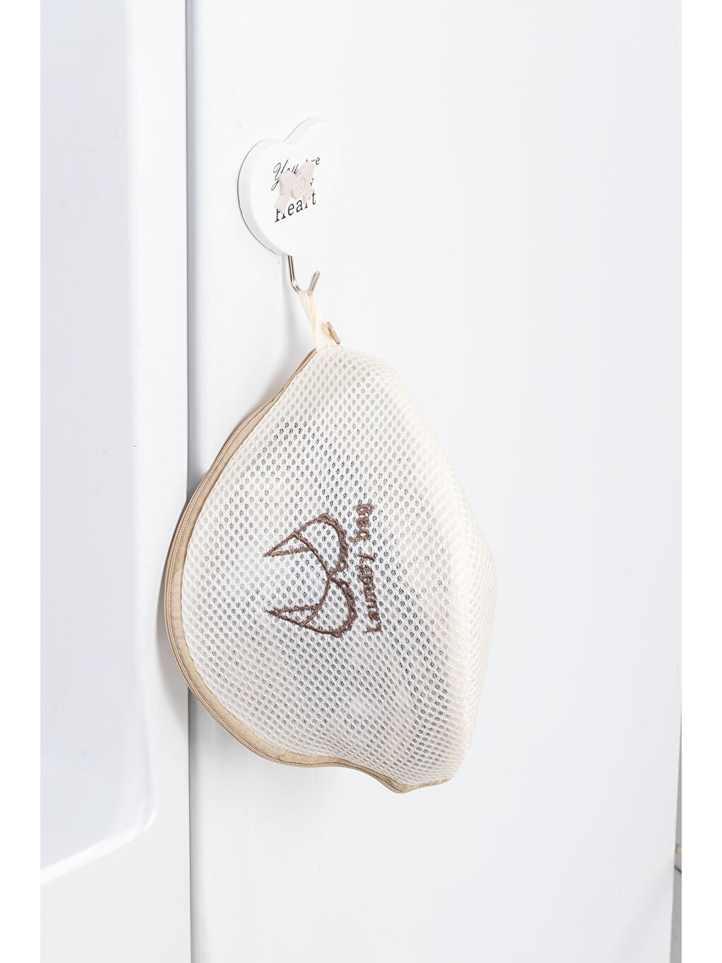 Beyaz 3131 5 Parça Çamaşır Yıkama Filesi Fermuarlı Bölmeli Ayakkabı Yıkama Filesi Deforme Önleyici-5