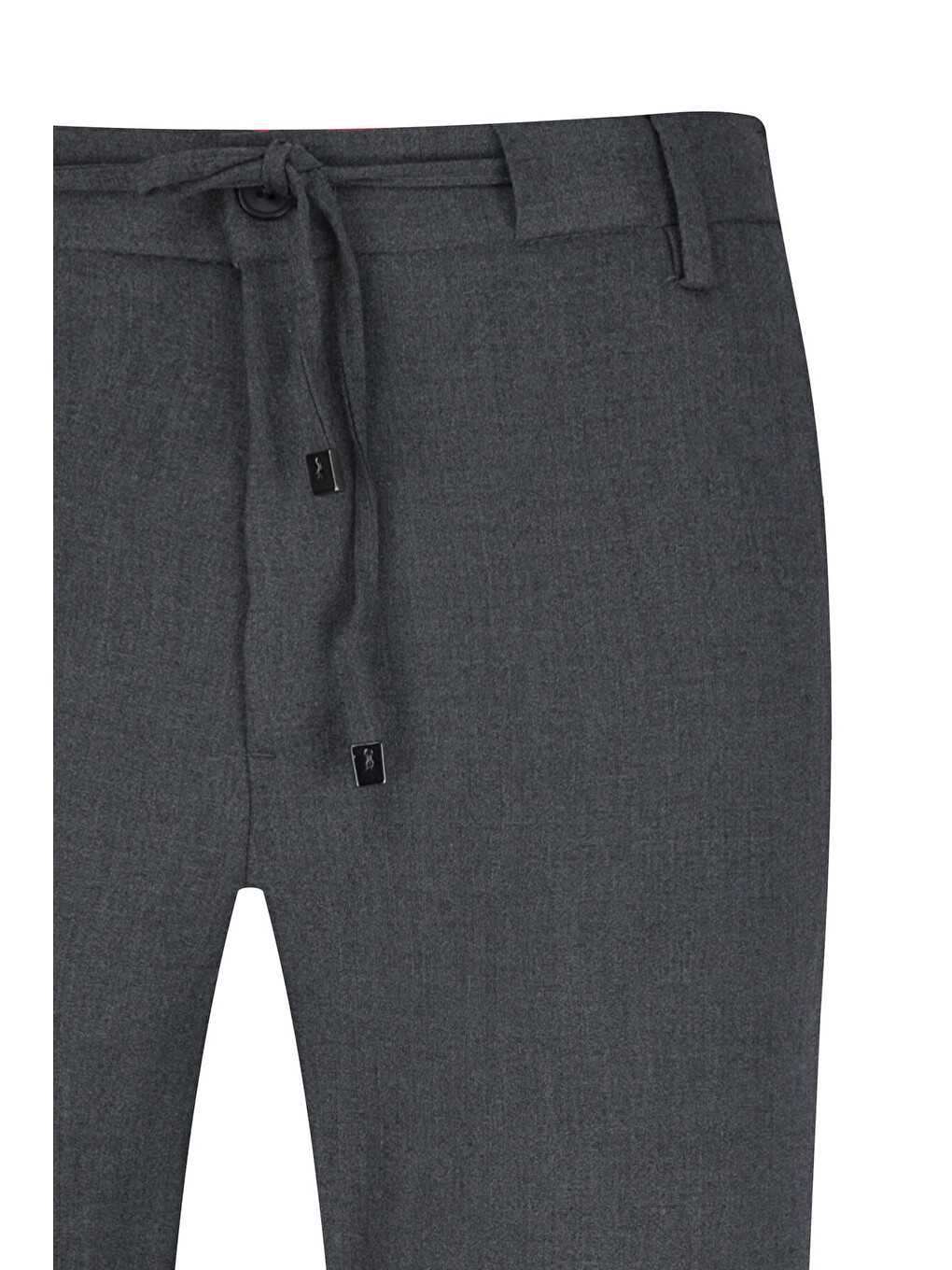 Gri Rahat Kesim Yandan Cepli Jogger Pantolon-1