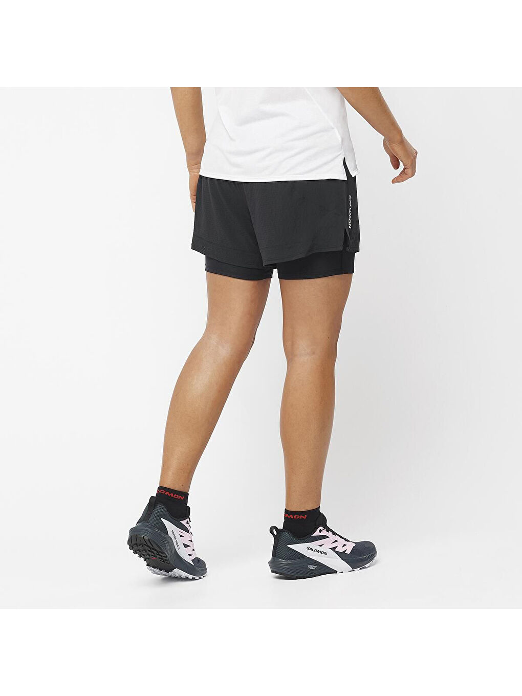 Sense Aero 2in1 Kadın Siyah Koşu Şortu-4