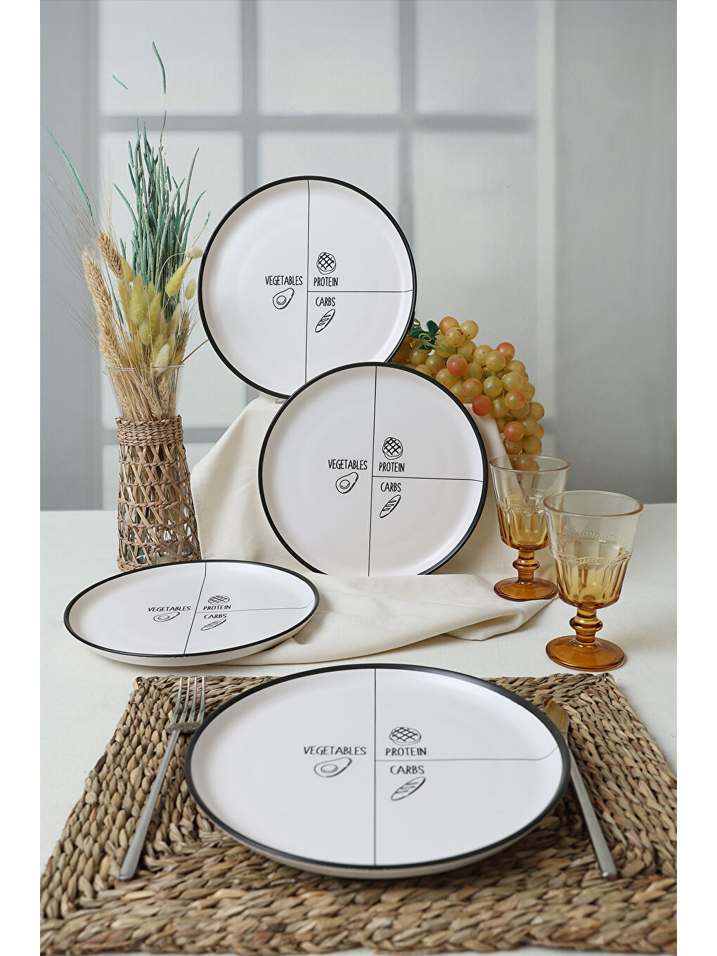 Karışık Savory Hitit Servis Tabağı 25 Cm 4 Adet-1