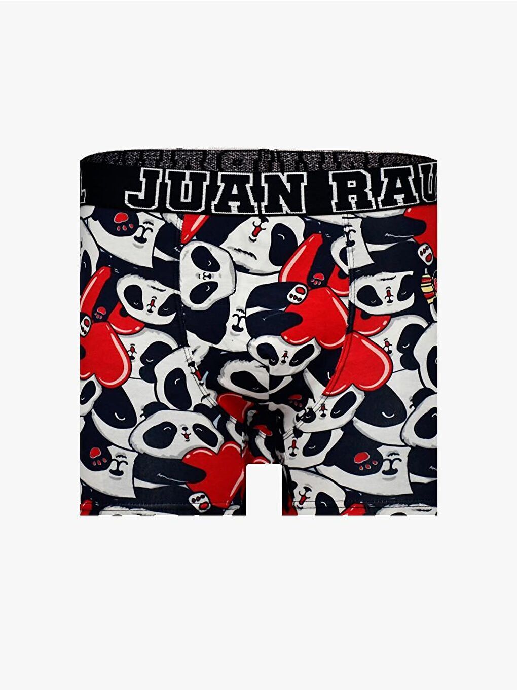 Erkek Panda Desenli Boxer Siyah