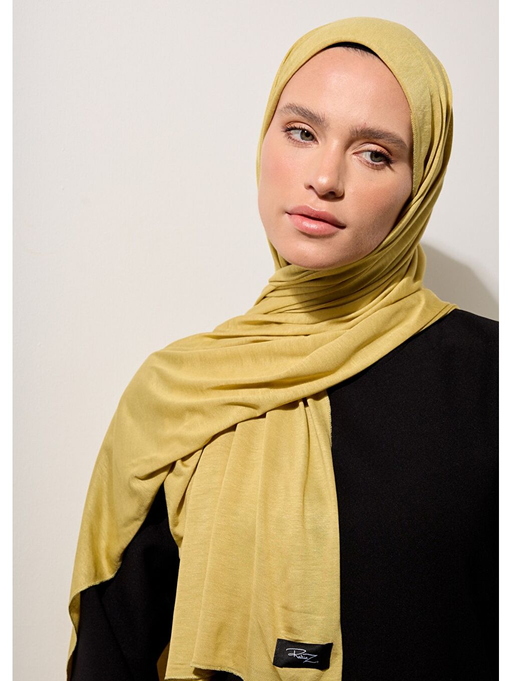 Tesettür Şal - Yağ Yeşili Penye-1