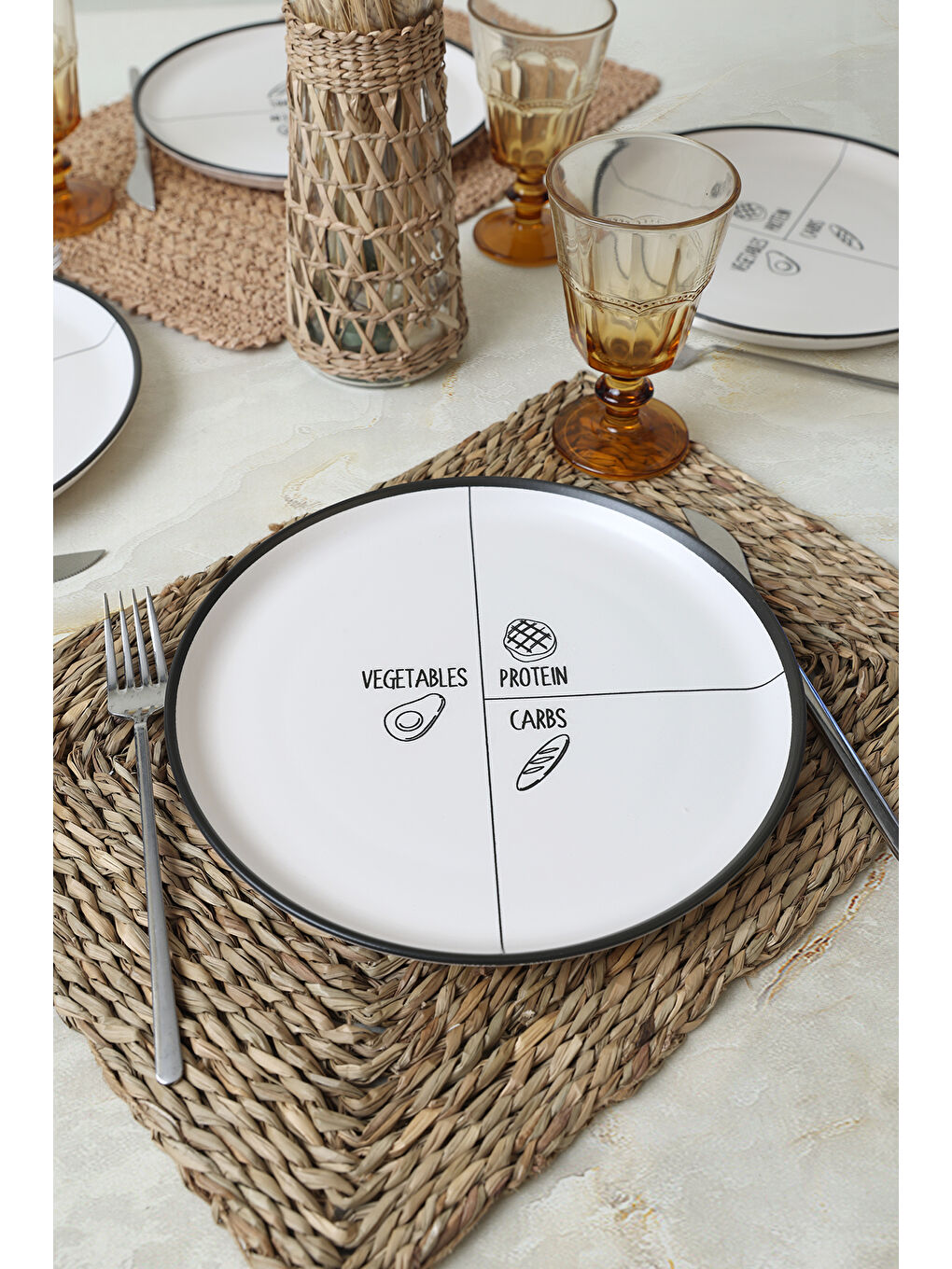 Karışık Savory Hitit Servis Tabağı 25 Cm 4 Adet-4