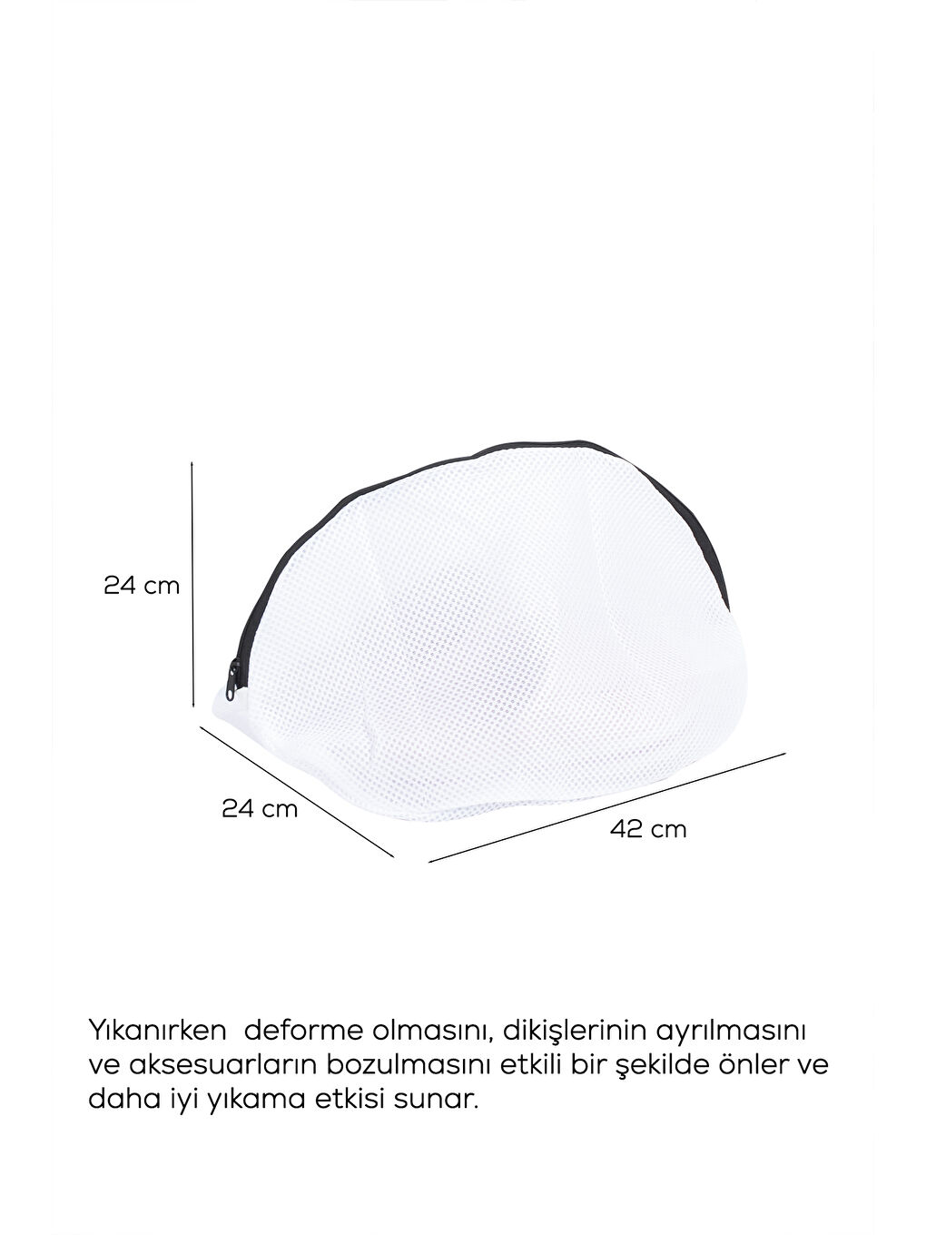 Beyaz 3133 Çamaşır Yıkama Filesi Fermuarlı Bölmeli Ayakkabı Yıkama Filesi Deforme Önleyici Torba-2