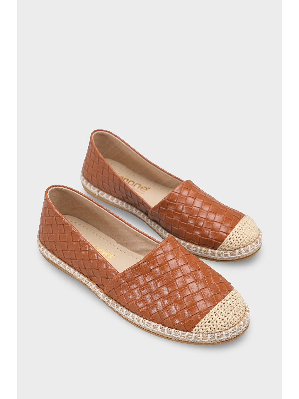 Kahverengi Pasarella Cilt Kadın Espadril-1