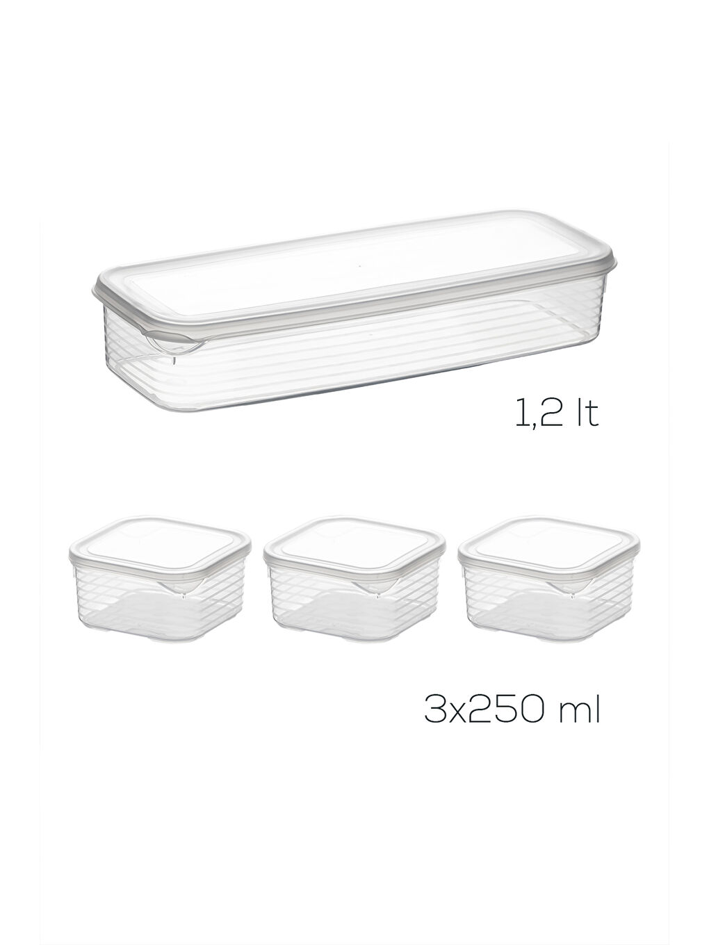 Renksiz 4368 FreshLock Vakumlu Kahvaltılık Çok Amaçlı Saklama Kabı Kahvaltı Seti-4