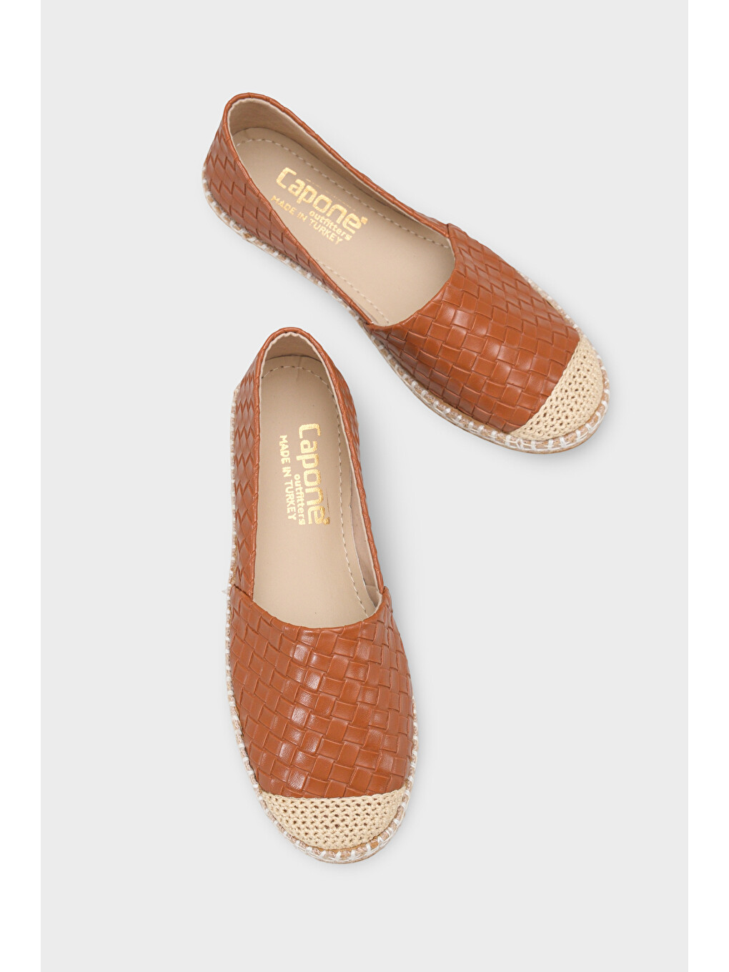 Kahverengi Pasarella Cilt Kadın Espadril-2