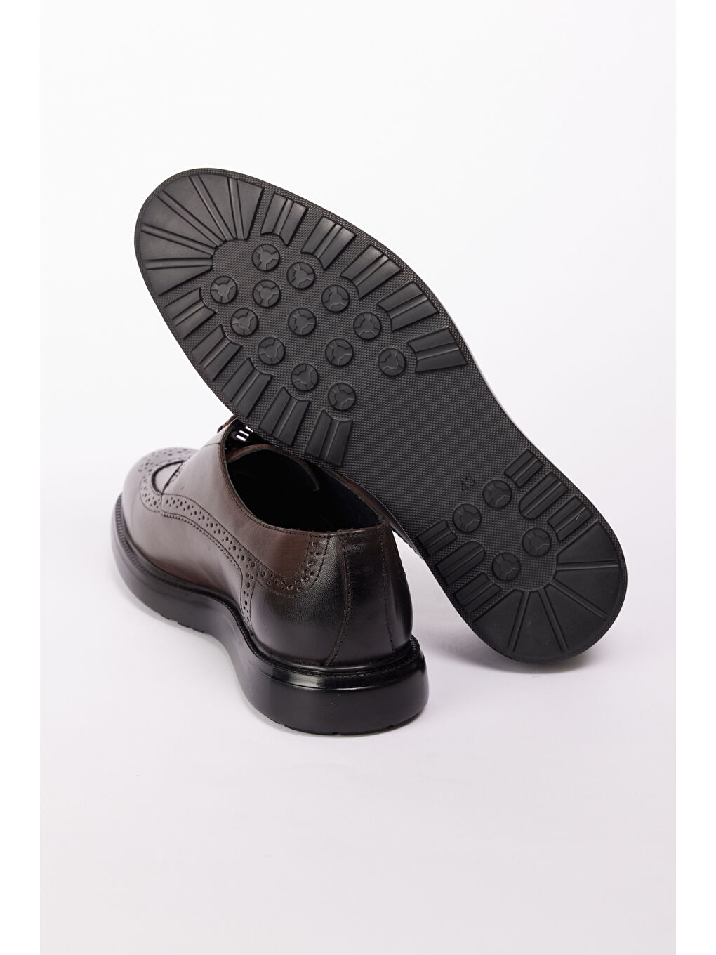 Erkek Kahverengi %100 Deri Casual Ayakkabı-3