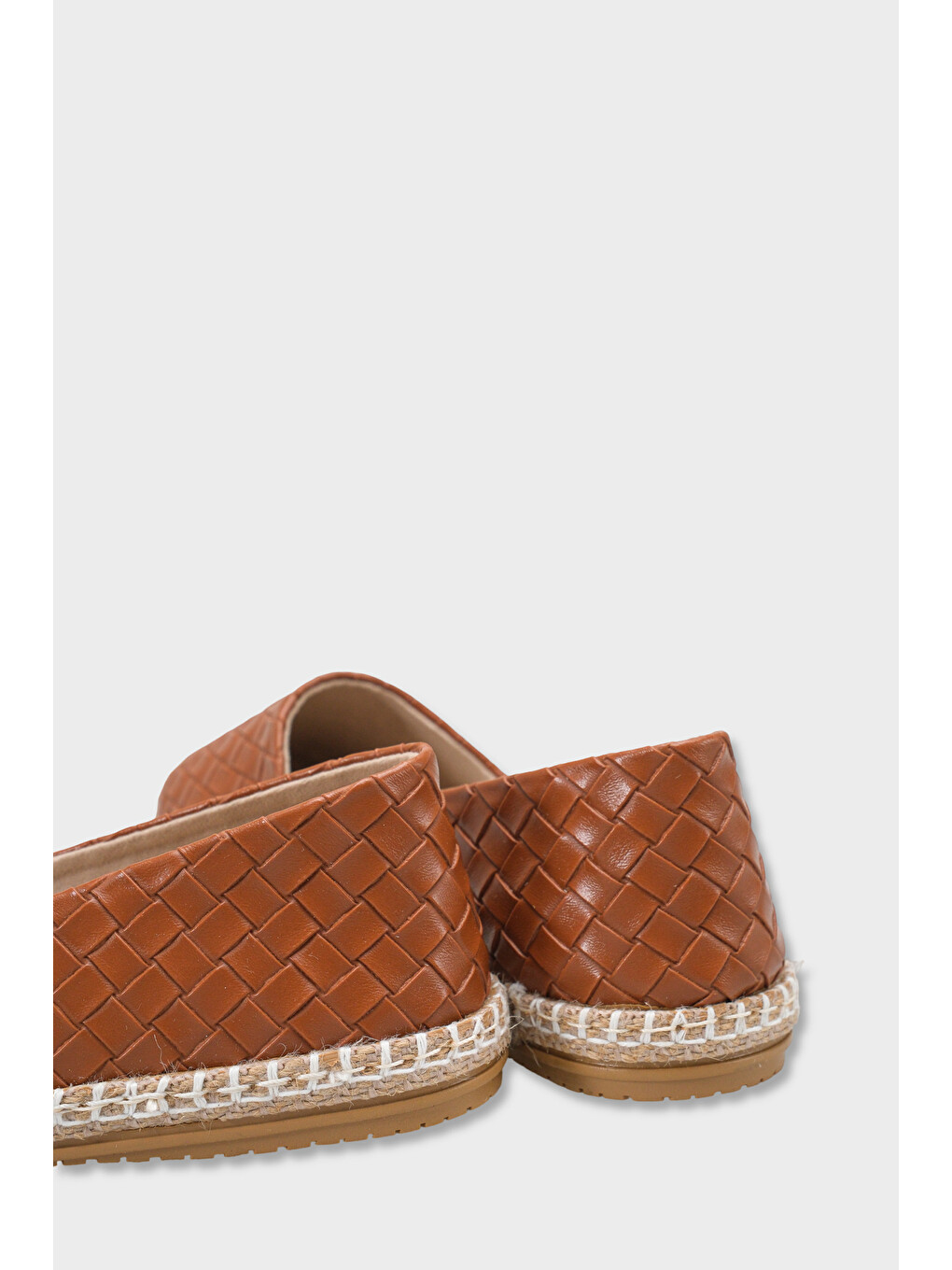 Kahverengi Pasarella Cilt Kadın Espadril-5