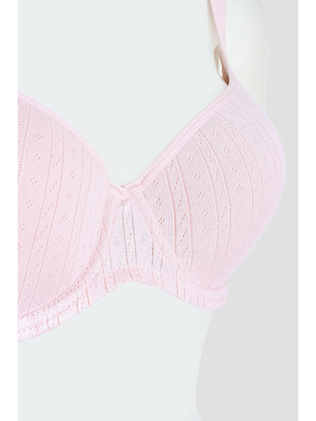 Pembe Soft Pamuk Kaplı Desteksiz Sütyen-1