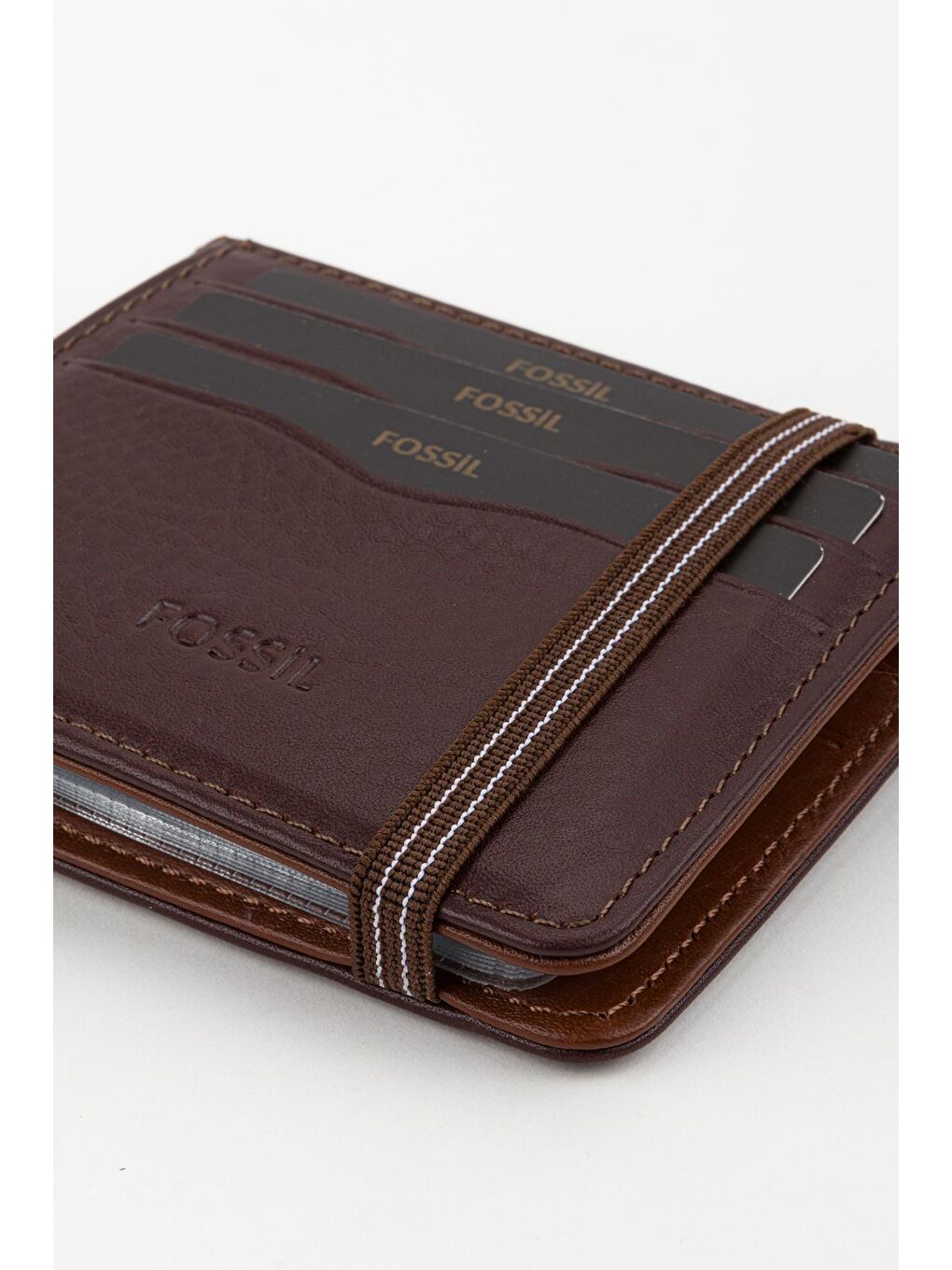 Kahverengi Kutulu Hakiki Deri Şeffaf Kartlıklı Lacivert Lastik Kapamalı El Portföyü Kartlık Cüzdan-3