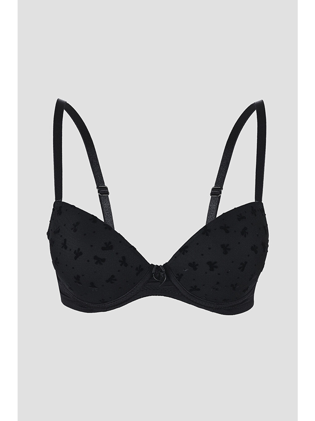 Siyah Bow Desteksiz Sütyen