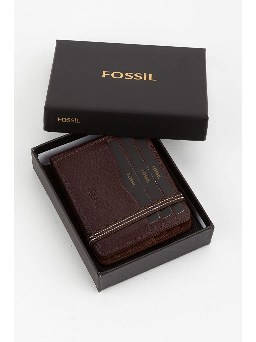 Kahverengi Kutulu Hakiki Deri Şeffaf Kartlıklı Lacivert Lastik Kapamalı El Portföyü Kartlık Cüzdan-6