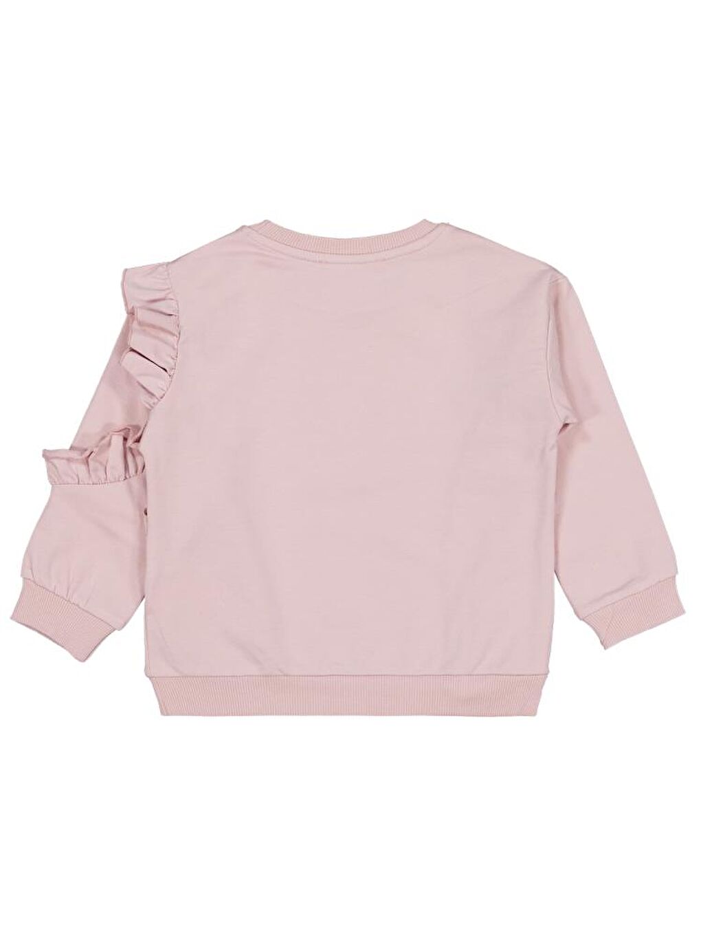 Pembe Girls Fırfırlı 2-5 Yaş Sweatshirt-1