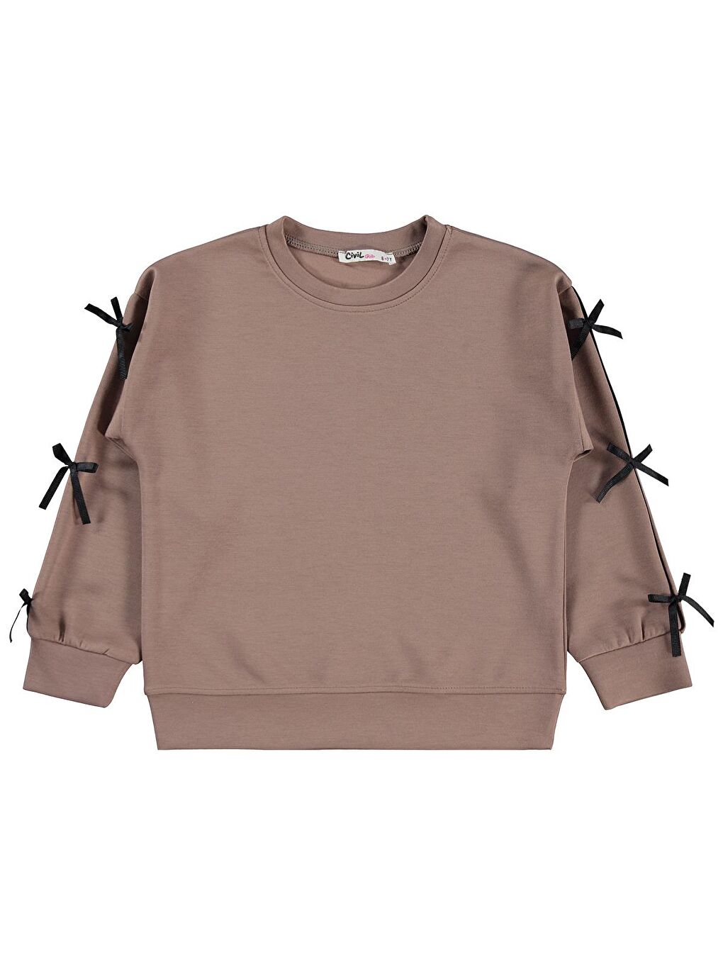 Girls Fiyonklu 10-13 Yaş Eşofman Takımı - Bej-3