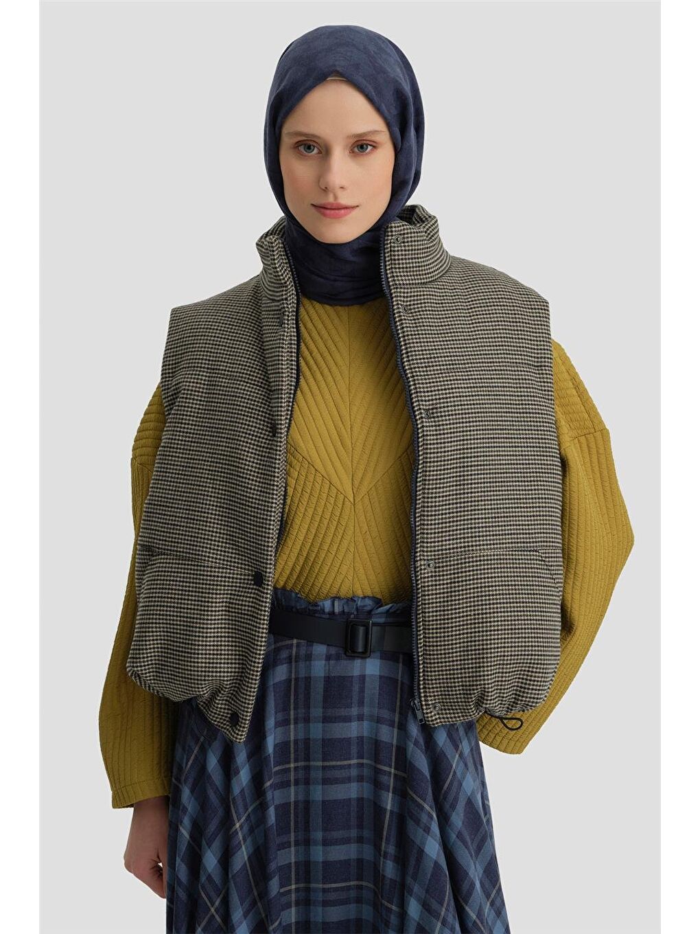 Dolgulu Yelek 24K4200 Lacivert-2