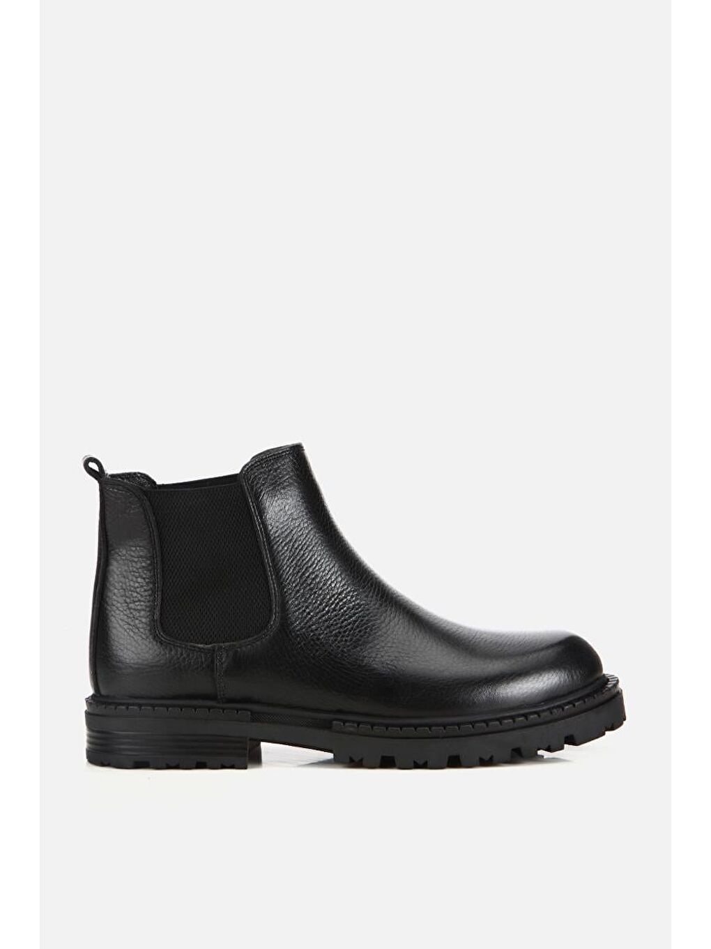 Erkek Deri Siyah Lastik Detaylı Chelsea Bot