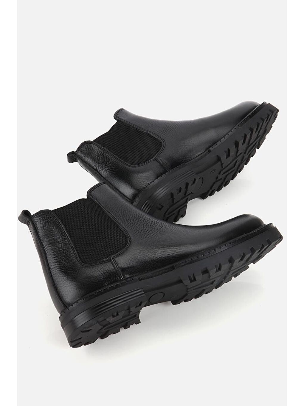 Erkek Deri Siyah Lastik Detaylı Chelsea Bot-5