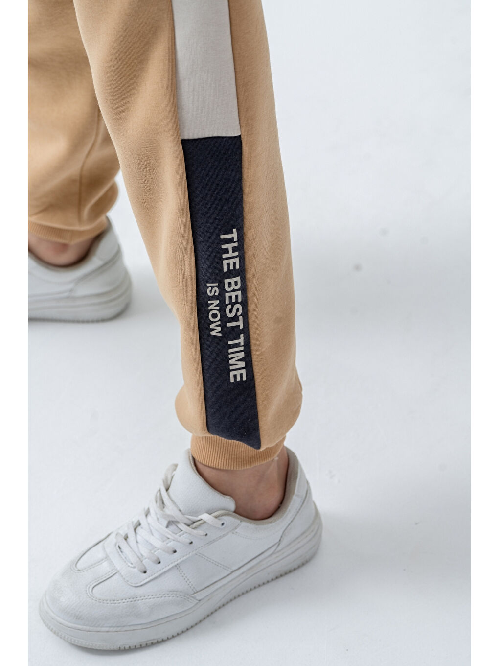 Kahverengi Erkek Çocuk The Best Tıme Is Now Baskılı Alt Üst Eşofman Takımı Ak4230-4