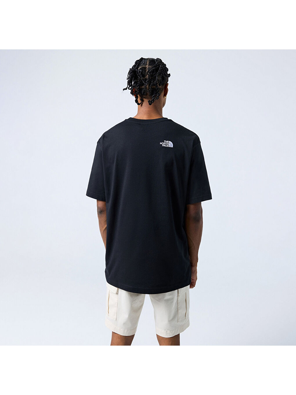 Essential Oversize Erkek Siyah Yuvarlak Yaka Tişört-2