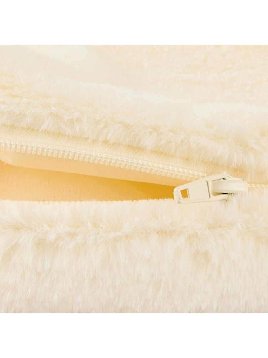 Pelüş Kozmetik Çantası - Bej - 20 cm-2