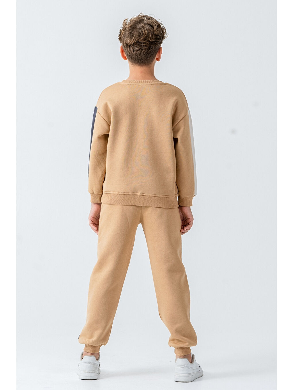 Kahverengi Erkek Çocuk The Best Tıme Is Now Baskılı Alt Üst Eşofman Takımı Ak4230-5