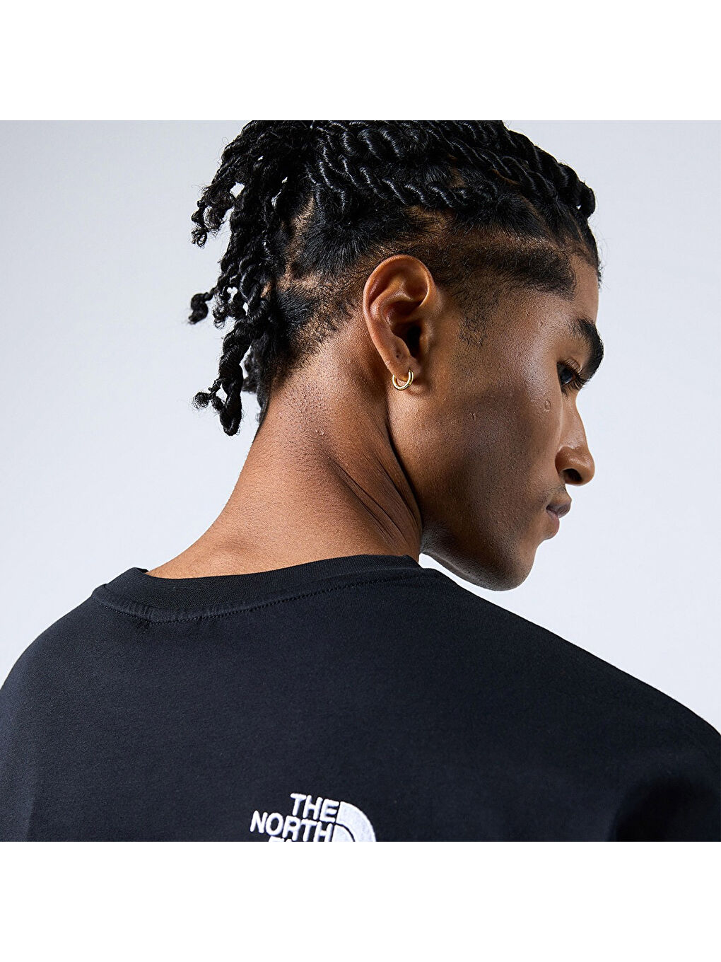 Essential Oversize Erkek Siyah Yuvarlak Yaka Tişört-4