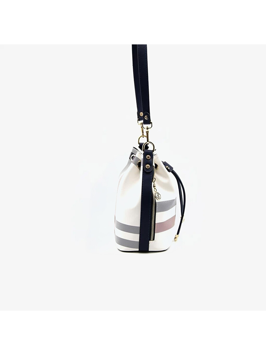 Kadın SP1137-MK3 SILVER POLO Omuz Çantası Beyaz-Lacivert-2