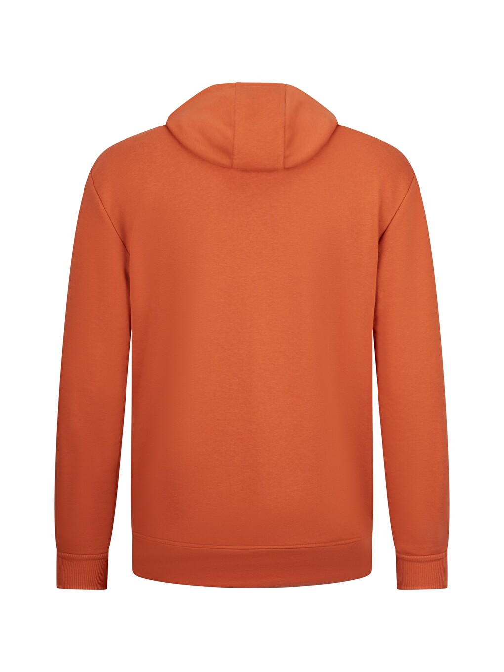 Turuncu Regular Fit Fermuarlı Kapüşonlu Sweatshirt-1