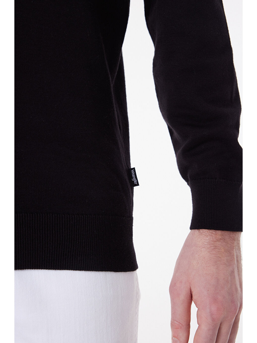 Siyah Regular Fit Normal Kesim Sıfır Yaka Triko-4