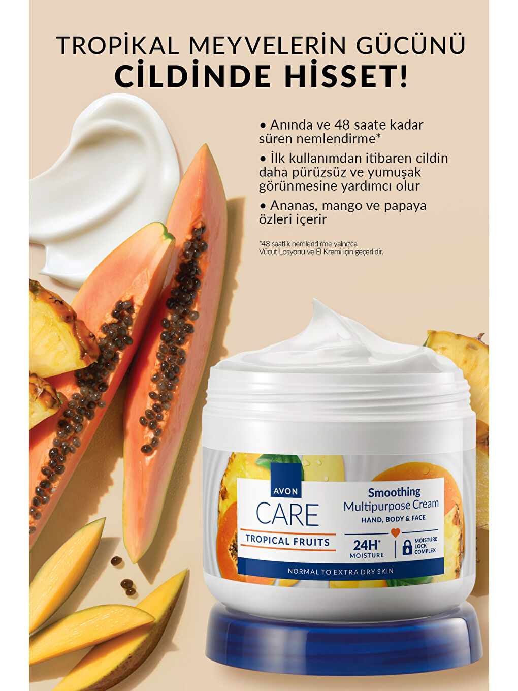 Hindistan Cevizi ve Kakao Yağı İçeren Tropik Meyve Özlü Üçlü Vücut Kremi Paketi-3