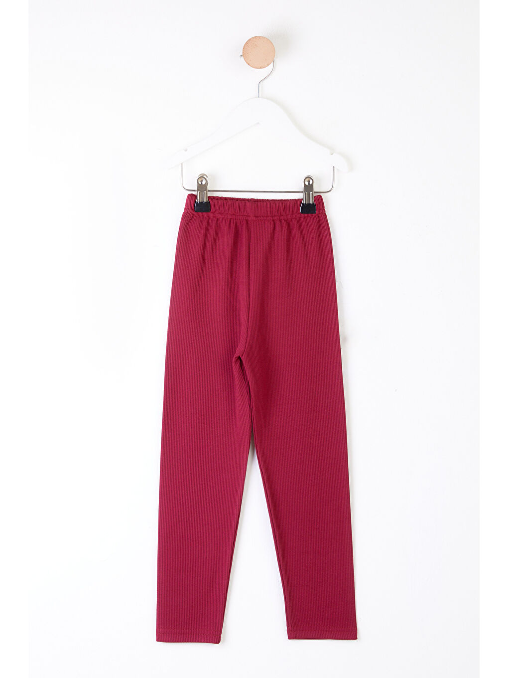 Kız Çocuk Bordo Fitilli Tayt - 26089